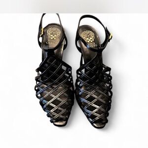 Vince Camuto Elegant Black Strappy Sandals